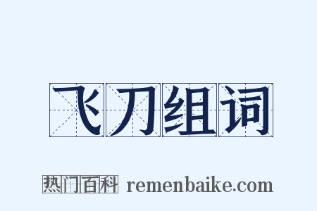 飞刀组词是什么意思的图片